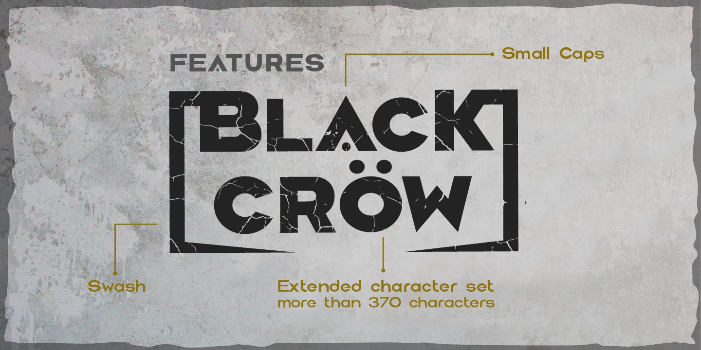 Beispiel einer Black Crow-Schriftart #4